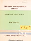 Kearney & Trecker-Trecker-Milwaukee-Kearney & Trecker Milwaukee K, Vertical Milling Machine Parts Lists Manual-K-KR-13-05